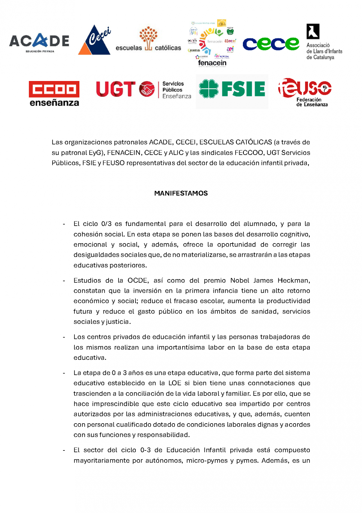 Declaración conjunta