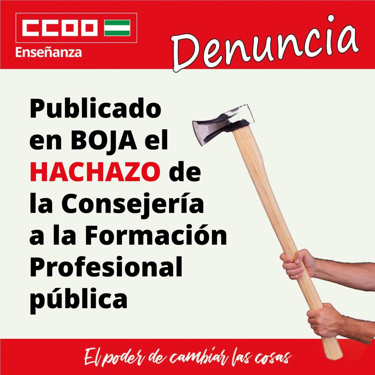 CCOO denuncia hachazo a la FP pública