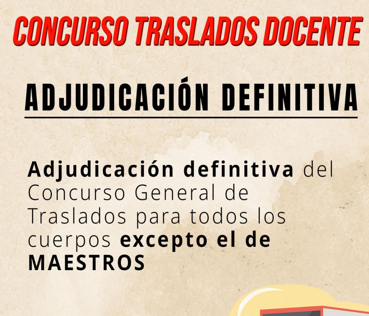Concurso traslados 2025 definitiva