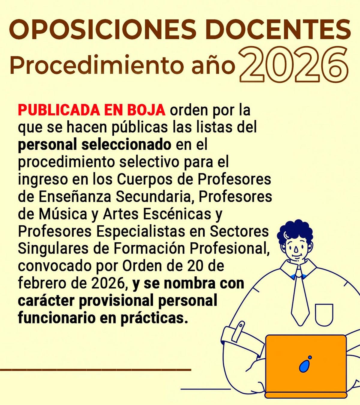 Publicados en BOJA listas del personal seleccionado