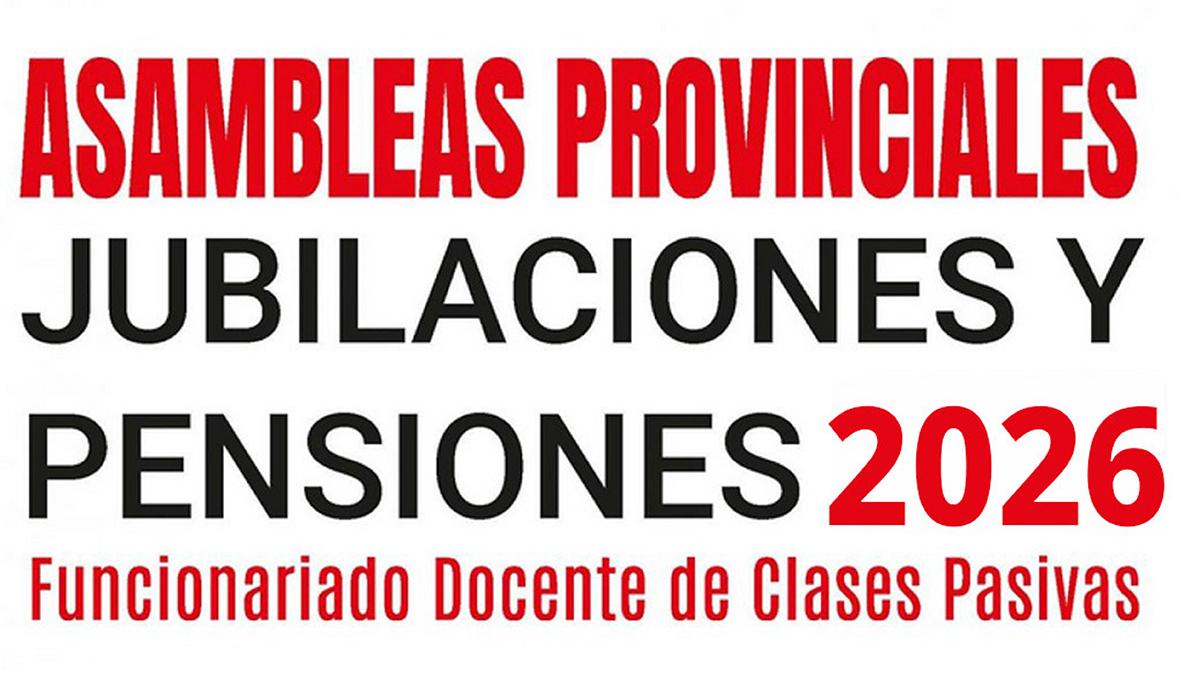 Asambleas de jubilaciones 2026
