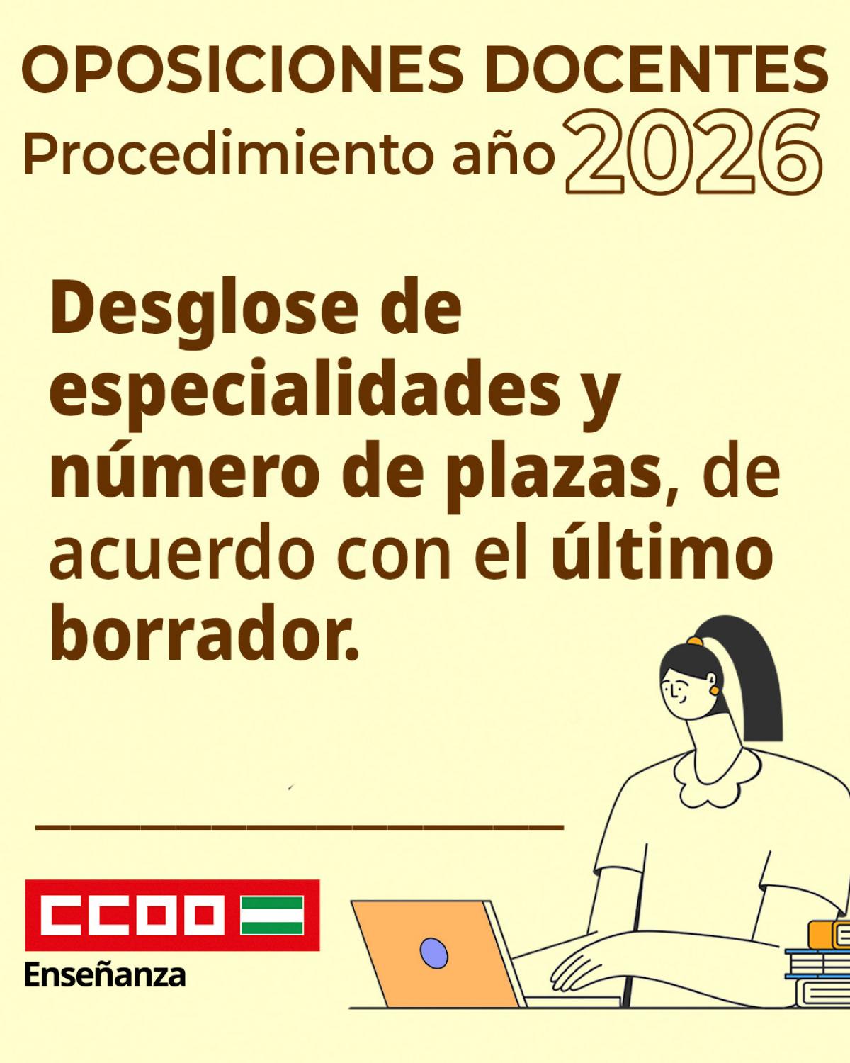 Desglose de plazas. Oposiciones 2026