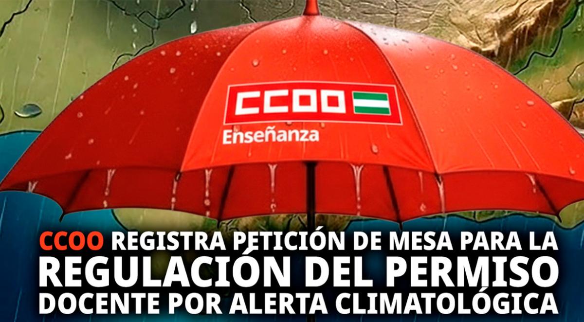 Regulación del permiso docente por alerta climatológica