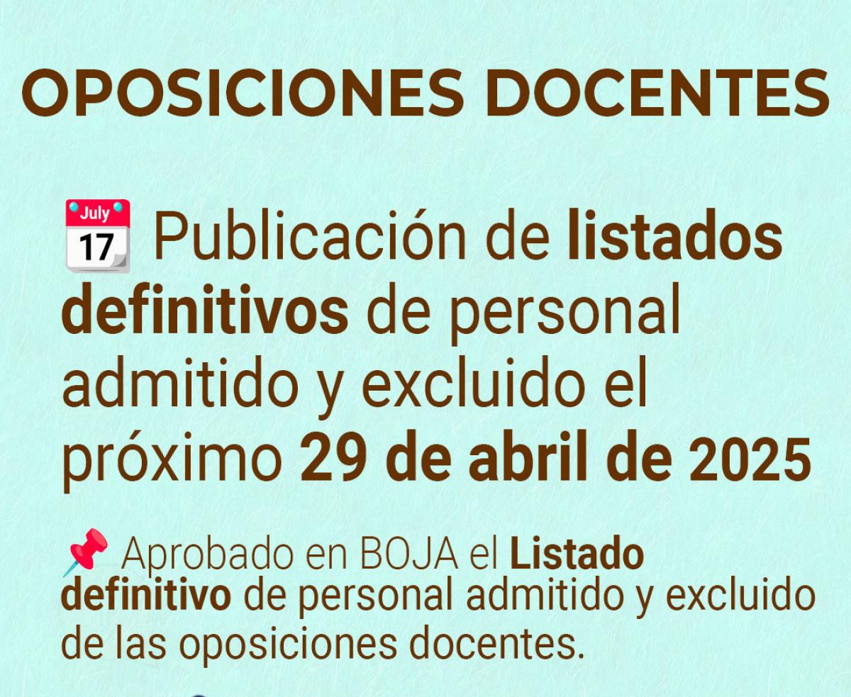 Listado definitivo oposiciones 2025