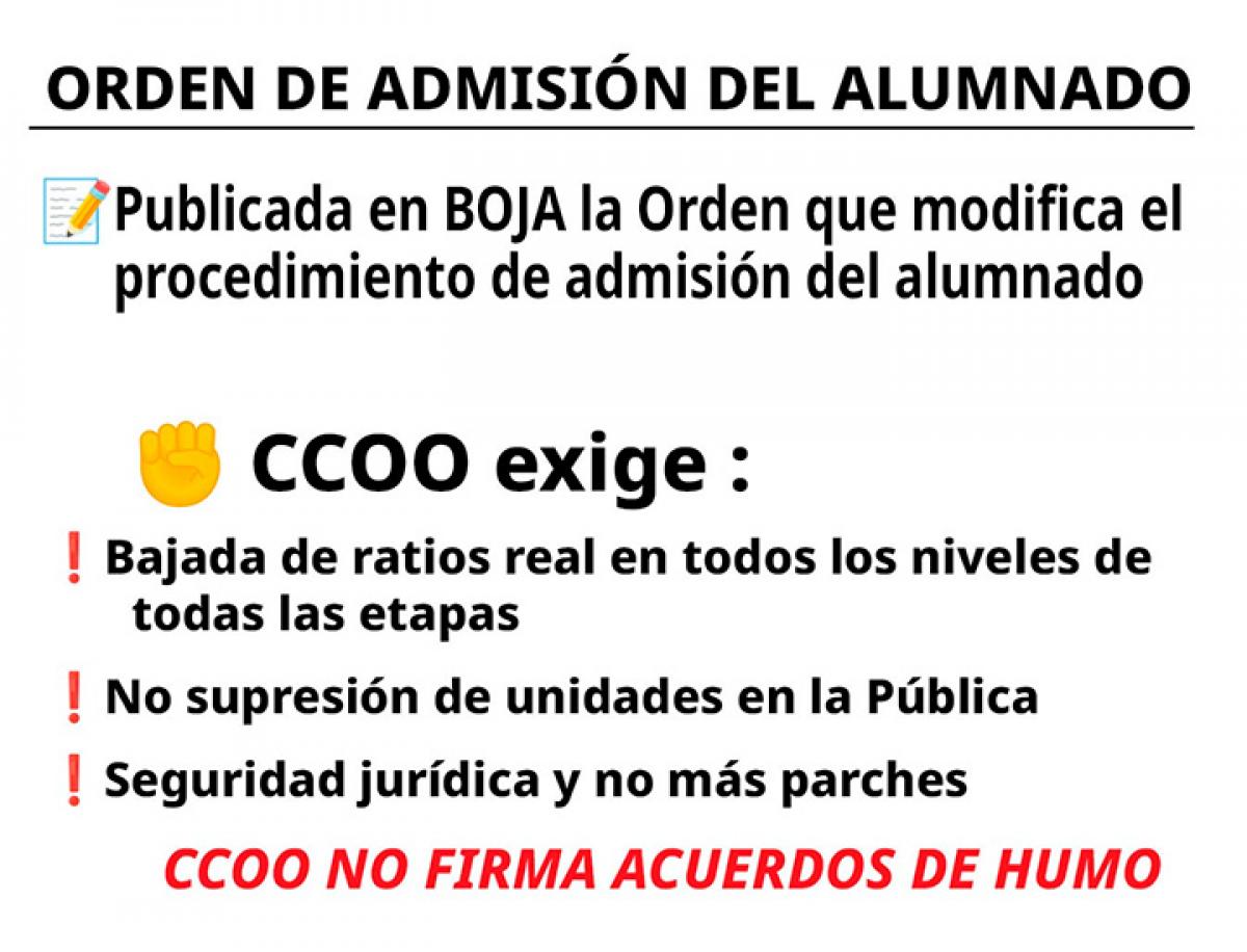 Admisión alumnado