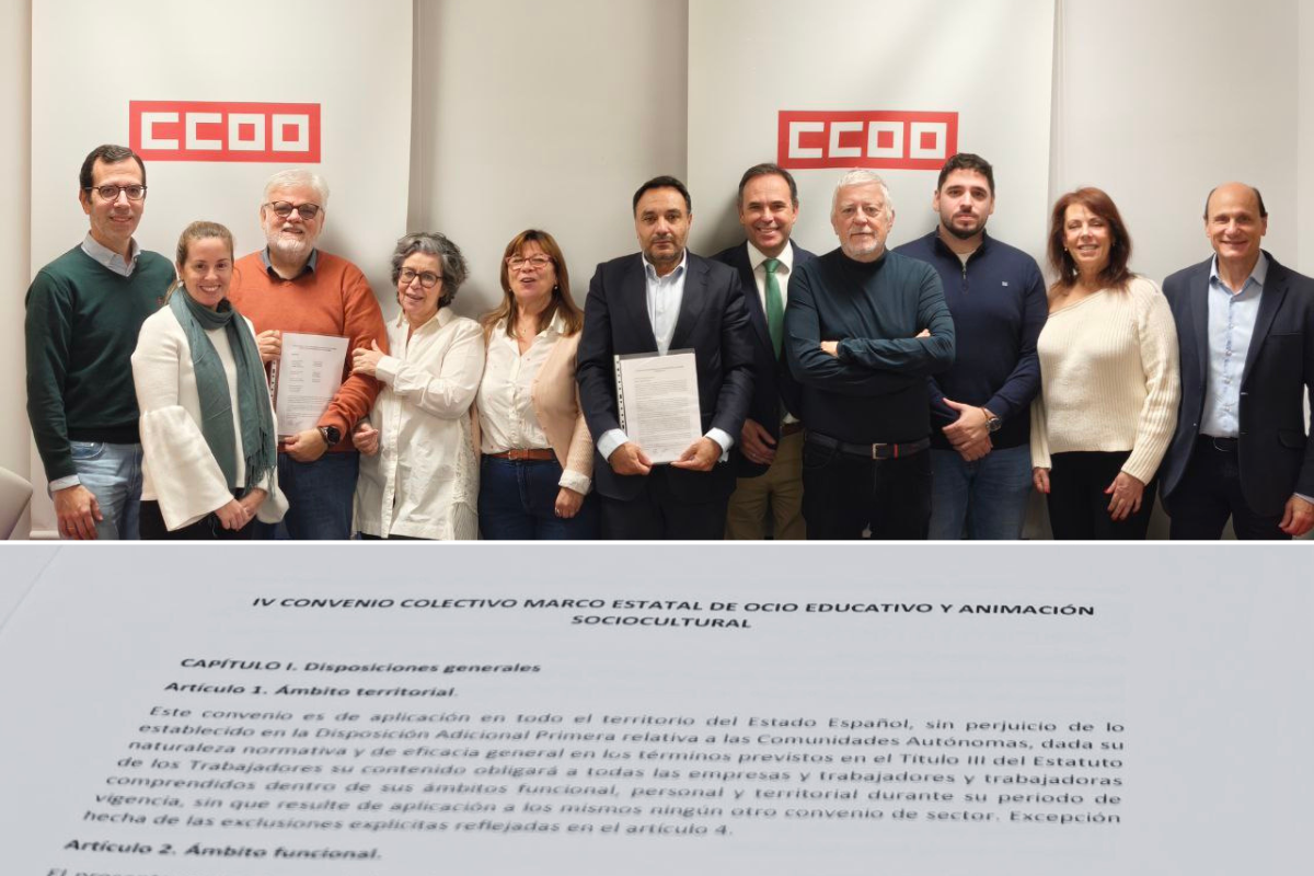 Firmado el IV Convenio Colectivo Marco Estatal de Ocio Educativo y Animación Sociocultural