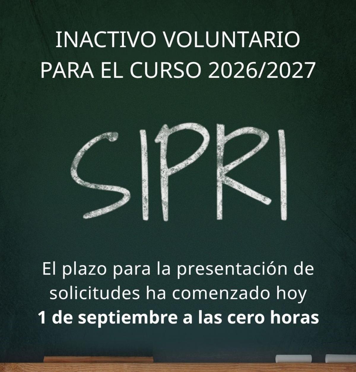 SIPRI inactivo voluntario