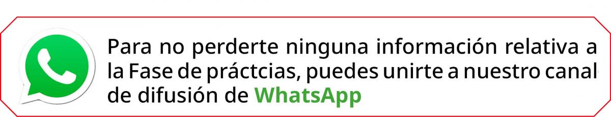 Canal de WhatsApp Funcionariado en Prácticas