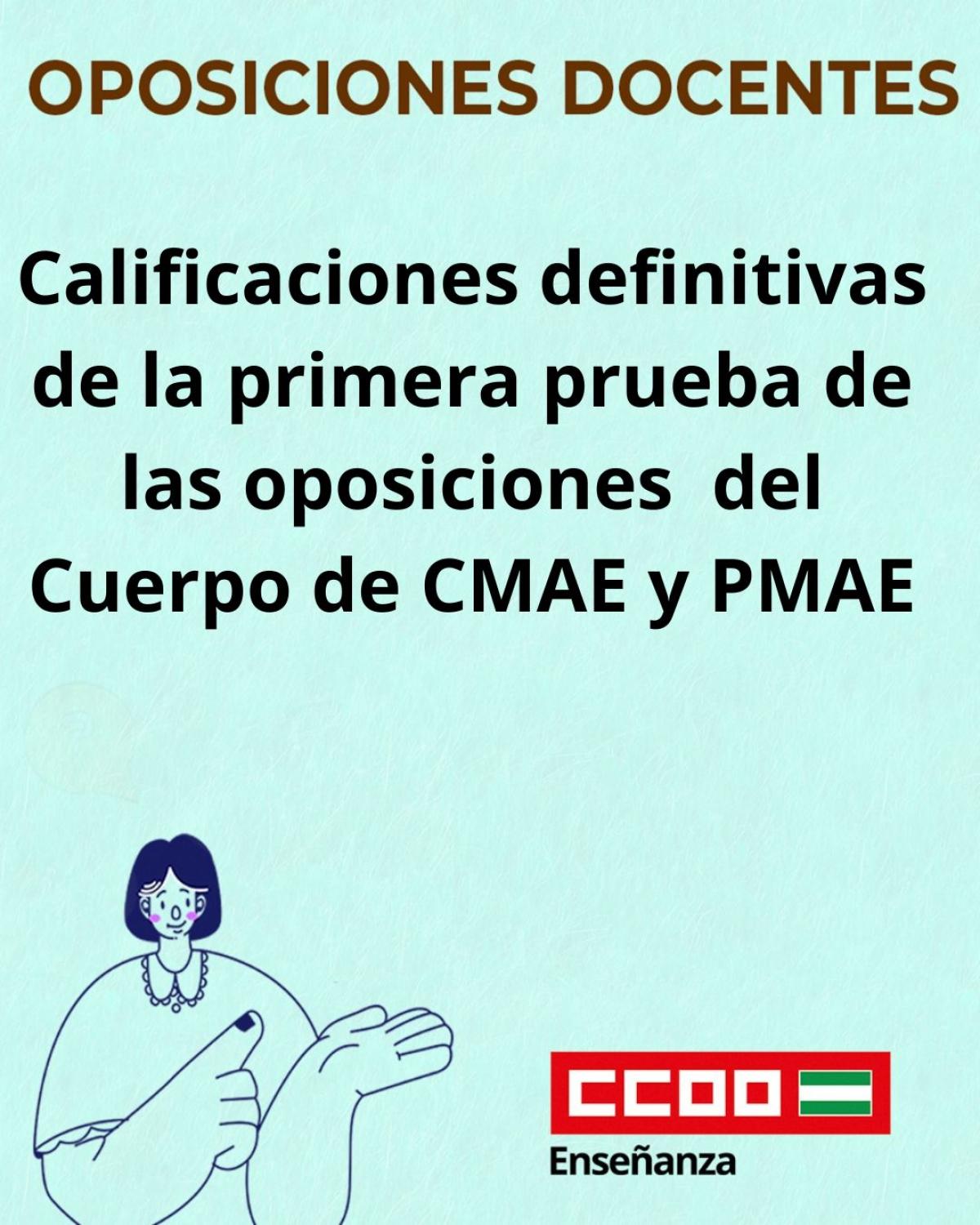 Definitivas primera prueba CMAE y PMAE
