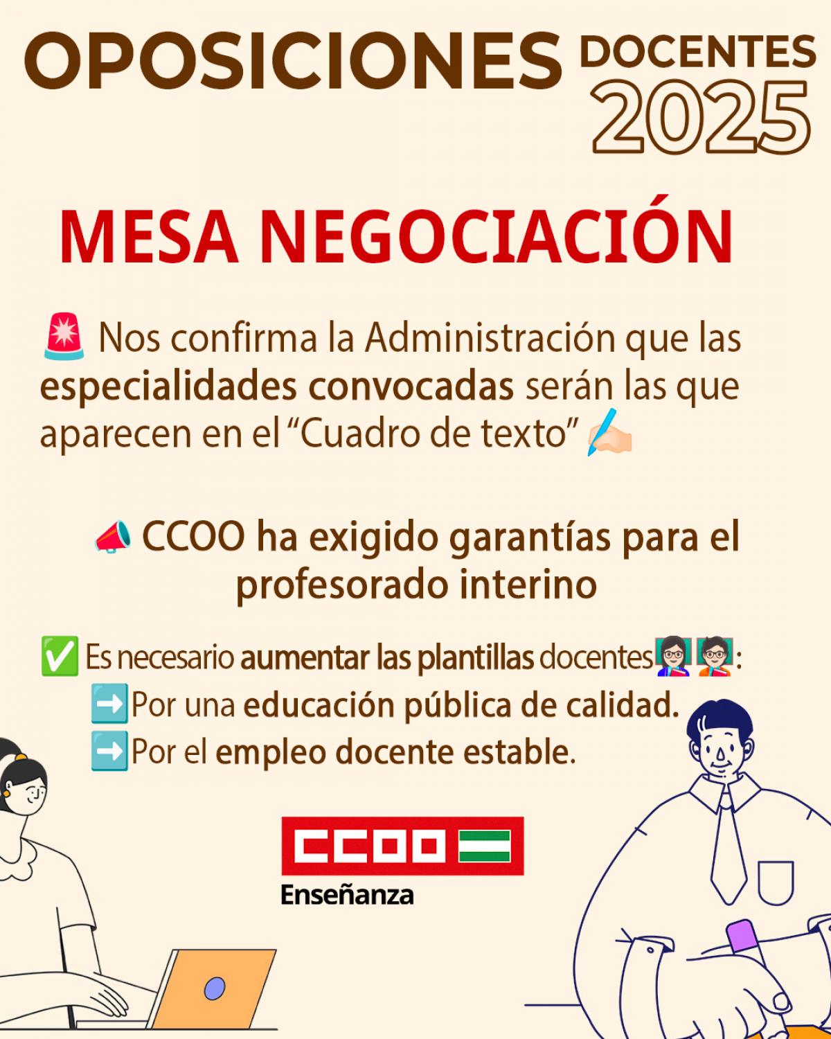 Mesa de Negociacin. Oposiciones