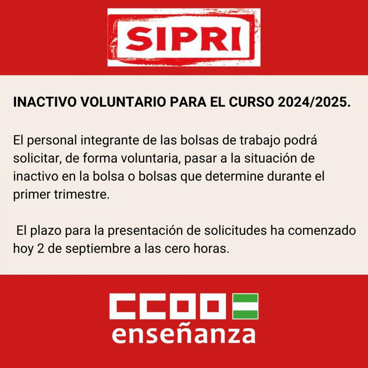 Inactivo voluntario SIPRI