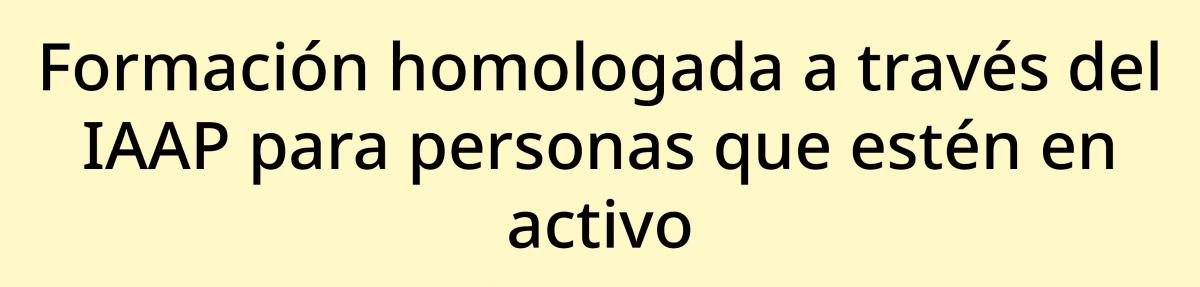 Formacin Homologada PAS