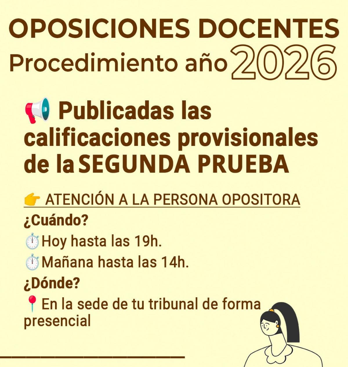 Calificaciones provisionales segunda prueba