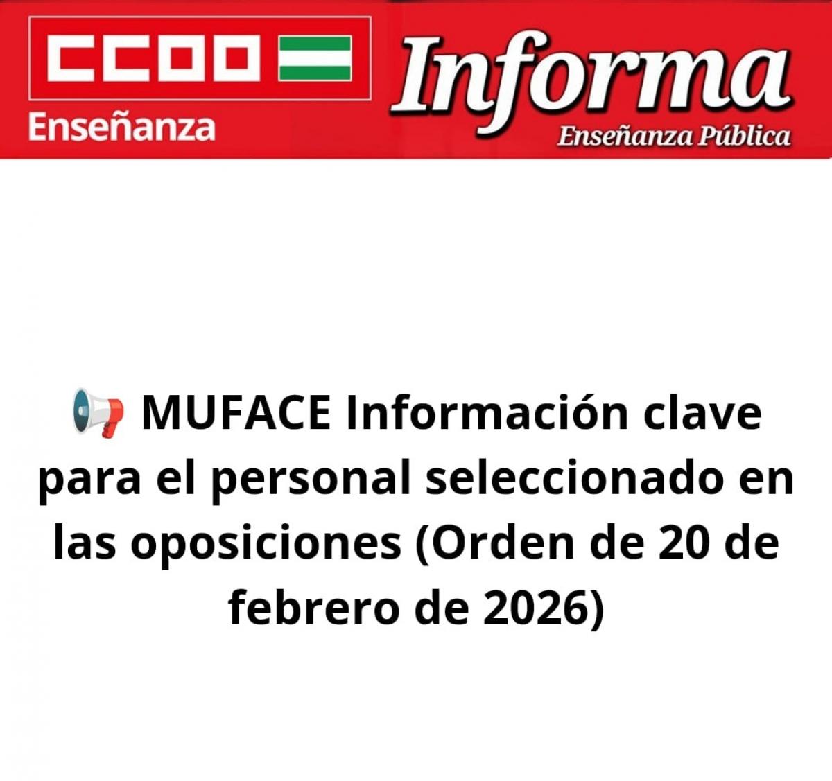Muface oposiciones