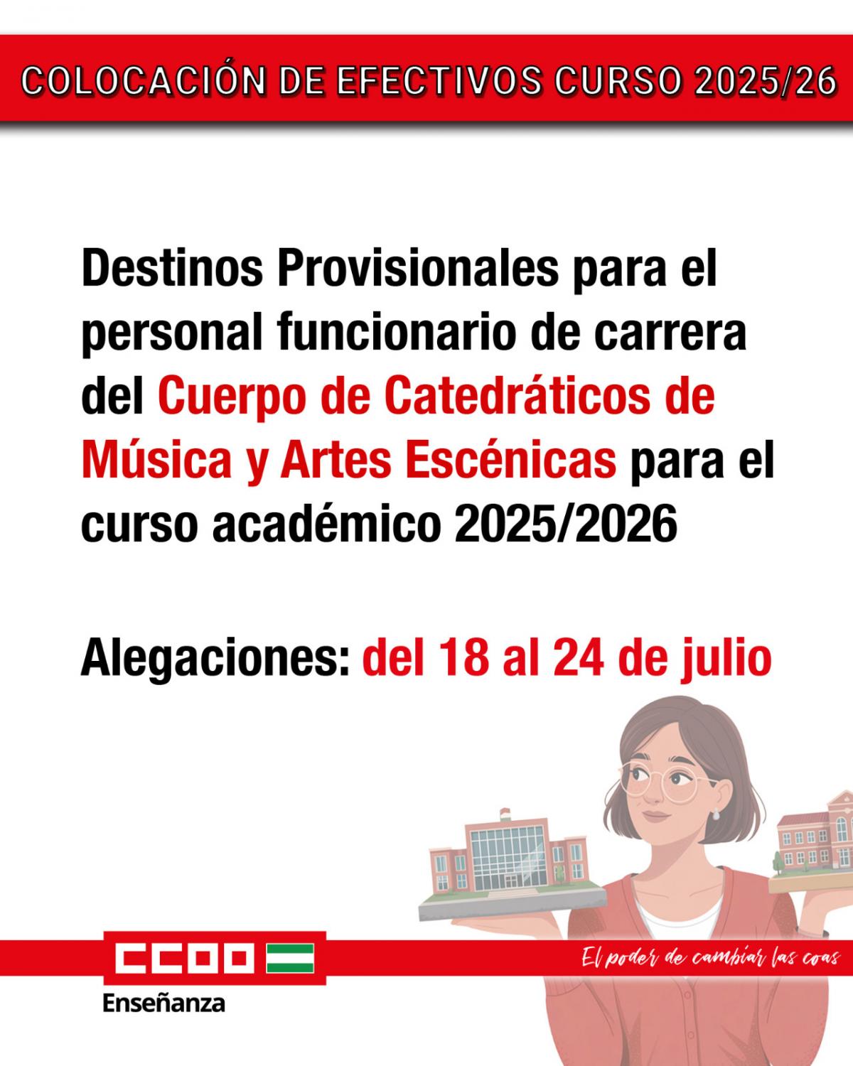 Colocación de efectivos provisional funcionarios CMAE